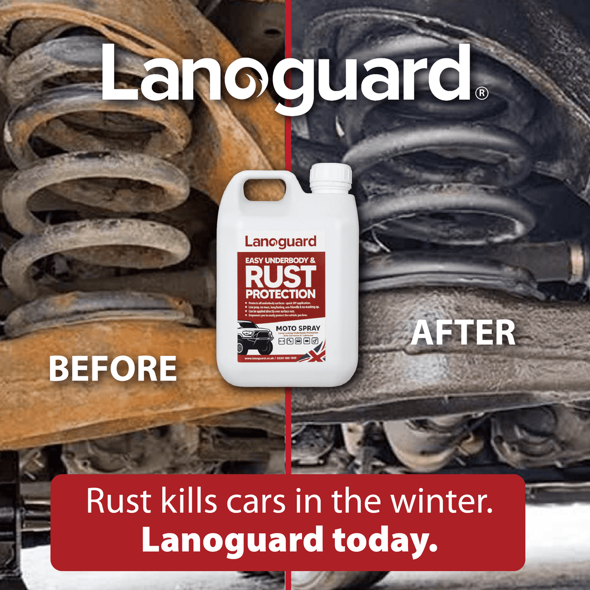 Rust Outline Kit Lanoguard Lanolin Car Underbody Rust Protection & Prevention - Kits