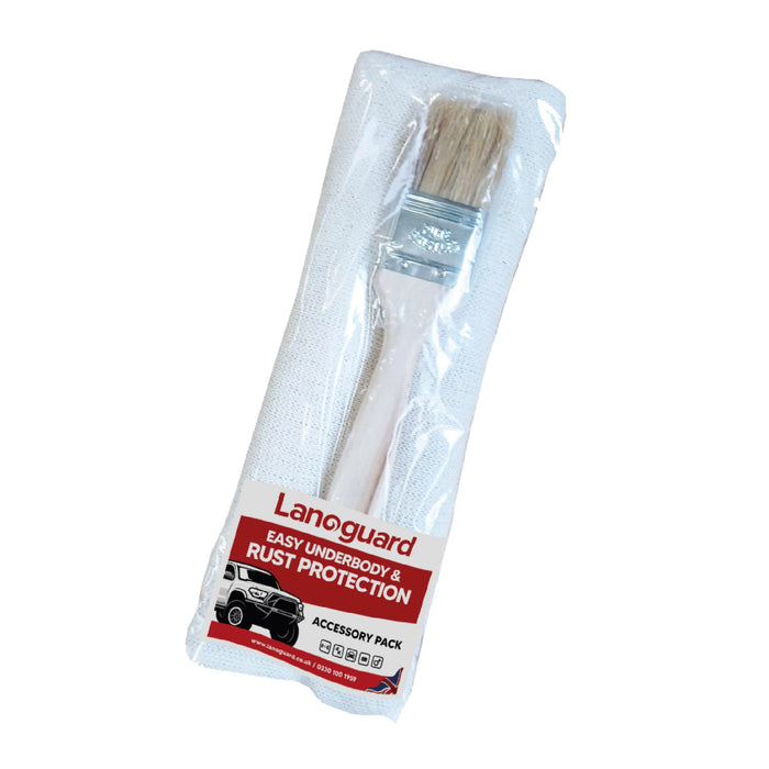 Lanoguard Grease Brush and Mutton Cloth Accessory Pack
